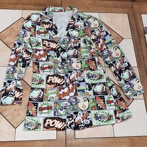 Comic Print Blazer